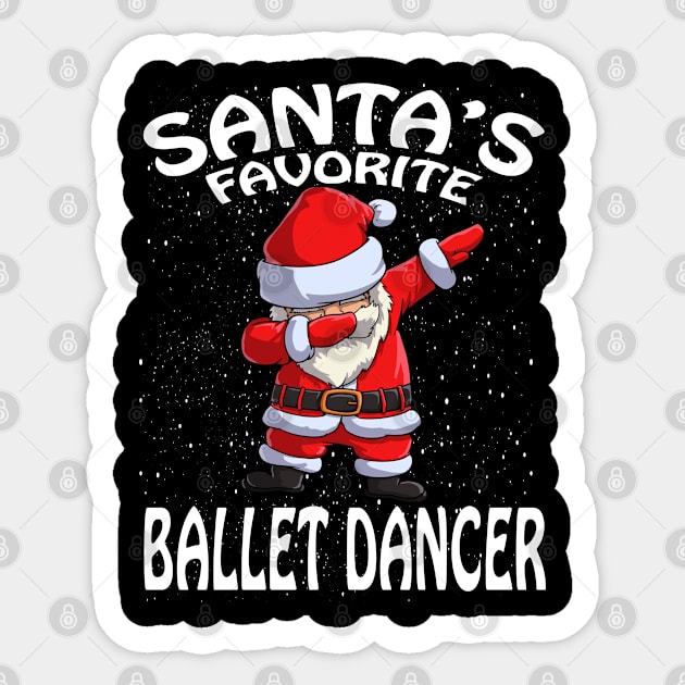 Santas Favorite Ballet Dancer Christmas Sticker by intelus